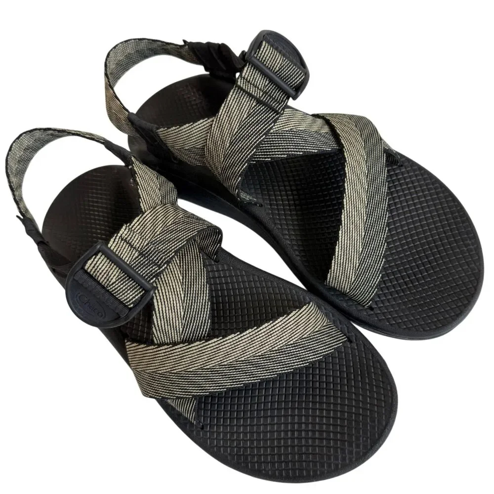 Chaco Mega Z/Cloud Men's Sport Hiking Sandals Odds Wide Black Tan Size 10